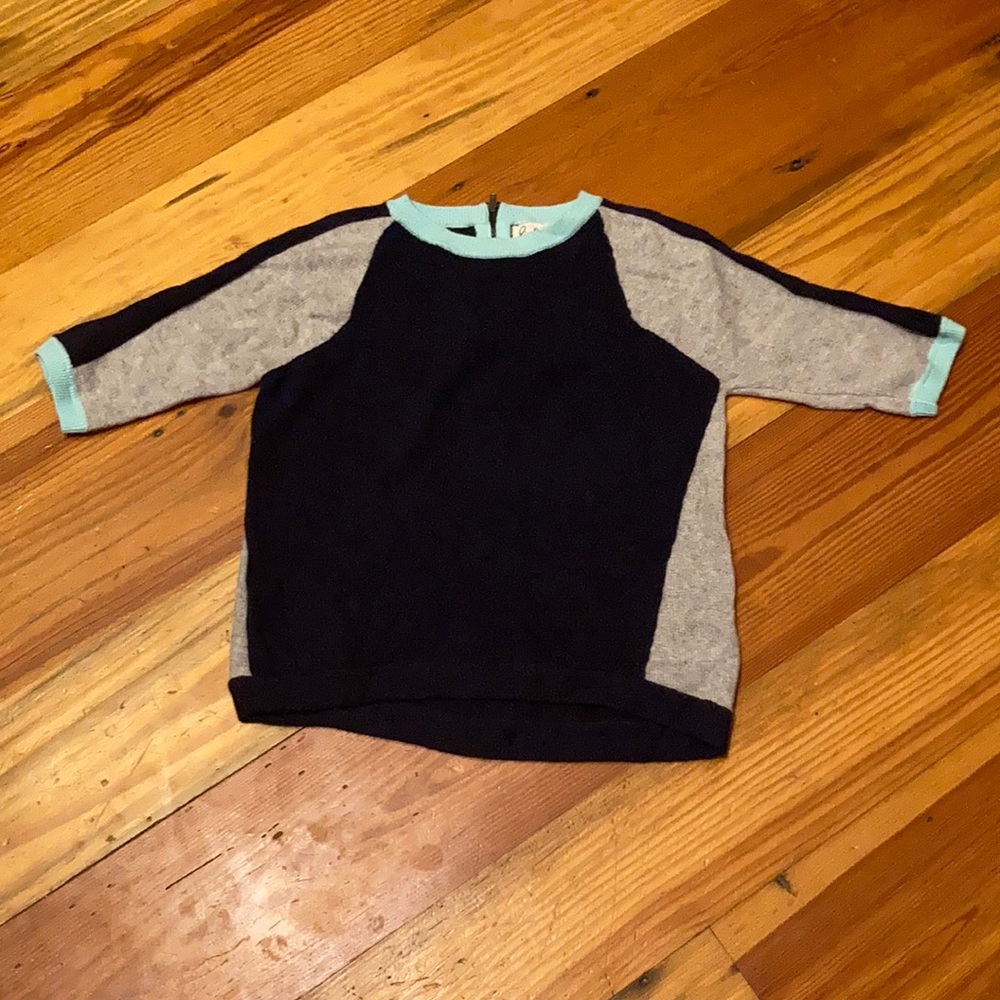 Field flower Navy/ gray/ light blue sweater Sz XS